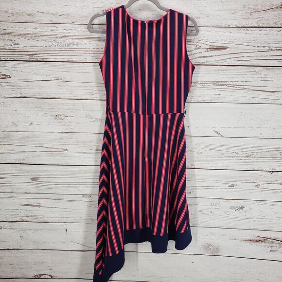 Simply Styled by Sears Women's Pink Striped Asymmetrical Dress Size 8 - Picture 13 of 13